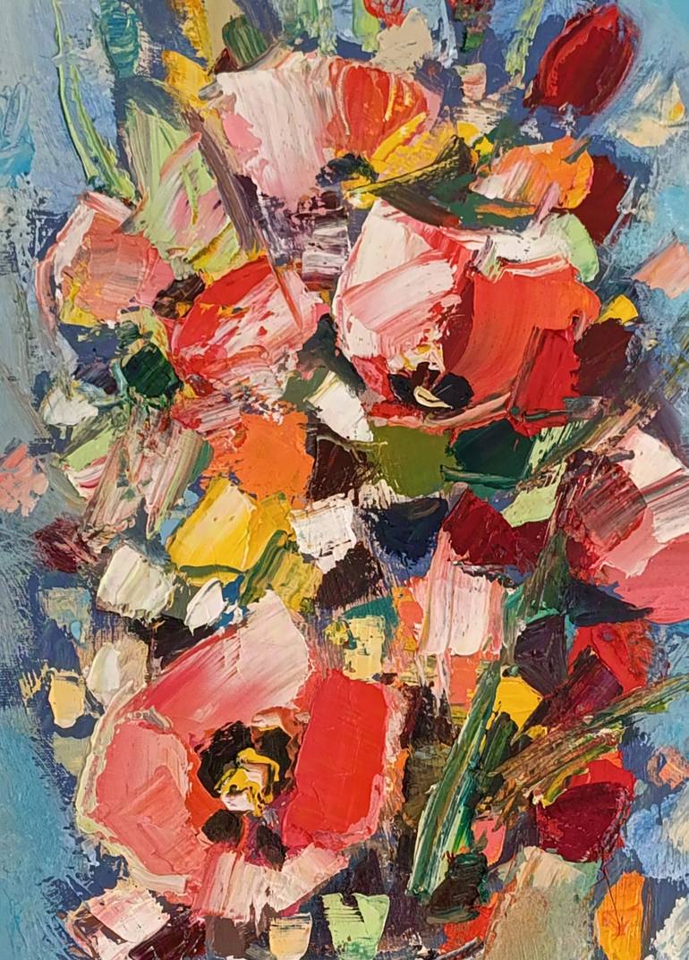 Original Abstract Floral Painting by Narinart Armgallery