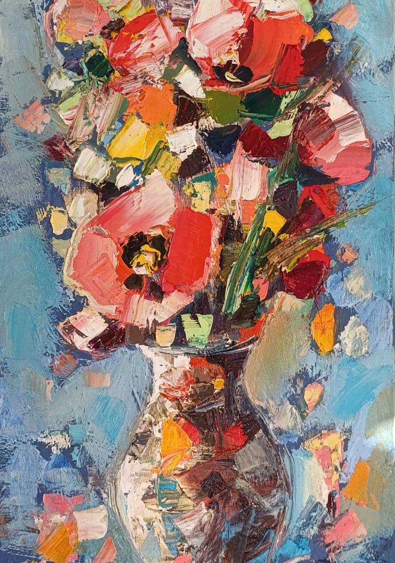 Original Abstract Floral Painting by Narinart Armgallery
