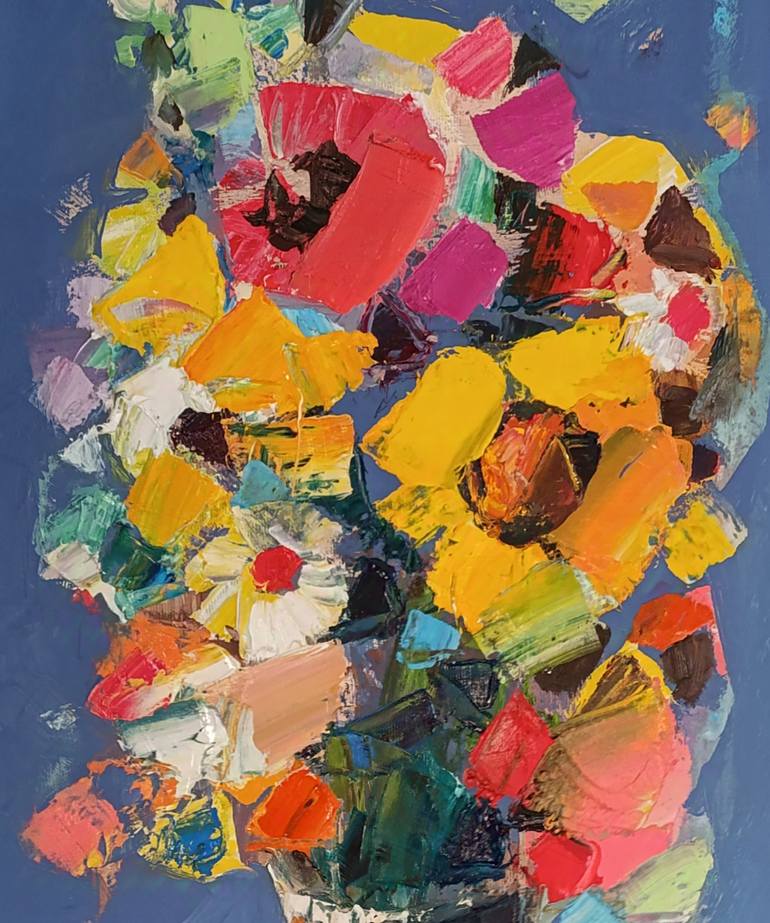 Original Abstract Floral Painting by Narinart Armgallery