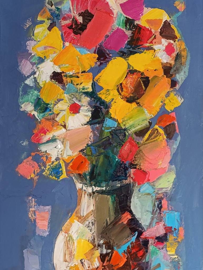 Original Abstract Floral Painting by Narinart Armgallery