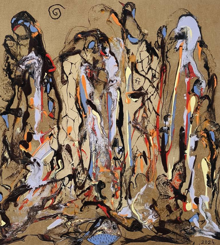 Original Abstract People Painting by Narinart Armgallery