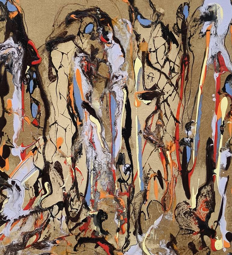 Original Abstract People Painting by Narinart Armgallery