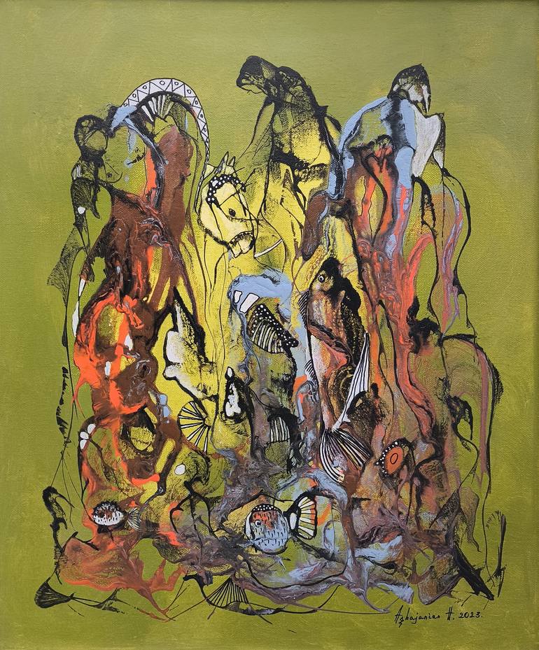 Original Abstract People Paintings by Narinart Armgallery