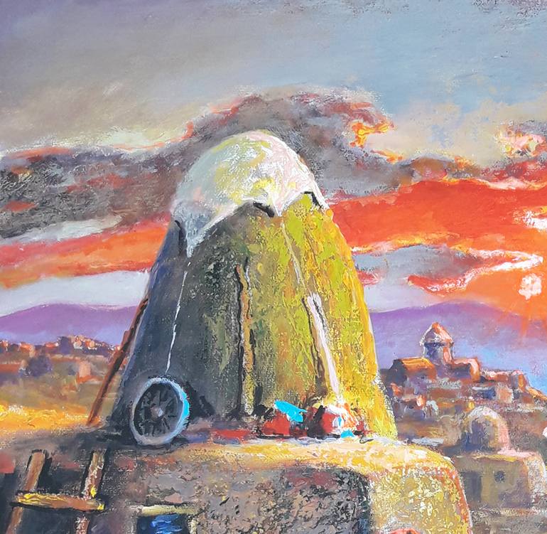 Original Impressionism Rural Life Painting by Narinart Armgallery