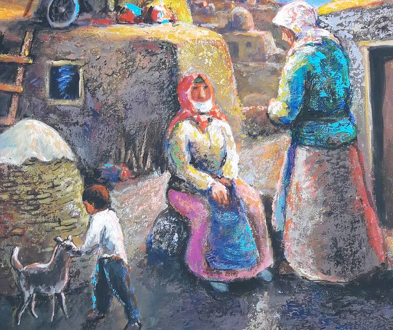Original Impressionism Rural Life Painting by Narinart Armgallery