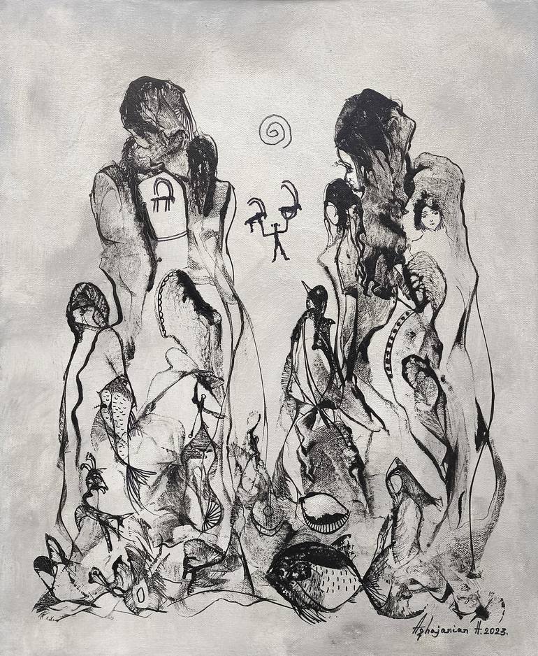 Original Abstract Classical Mythology Paintings by Narinart Armgallery