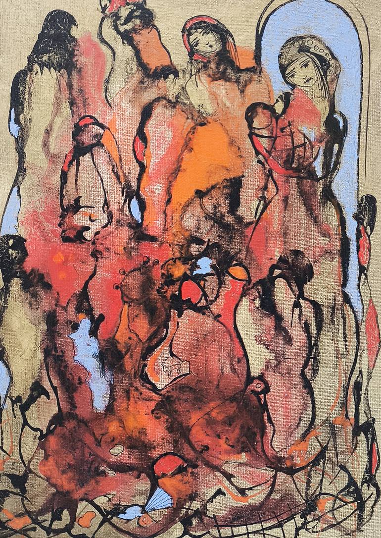 Original Abstract Classical Mythology Painting by Narinart Armgallery