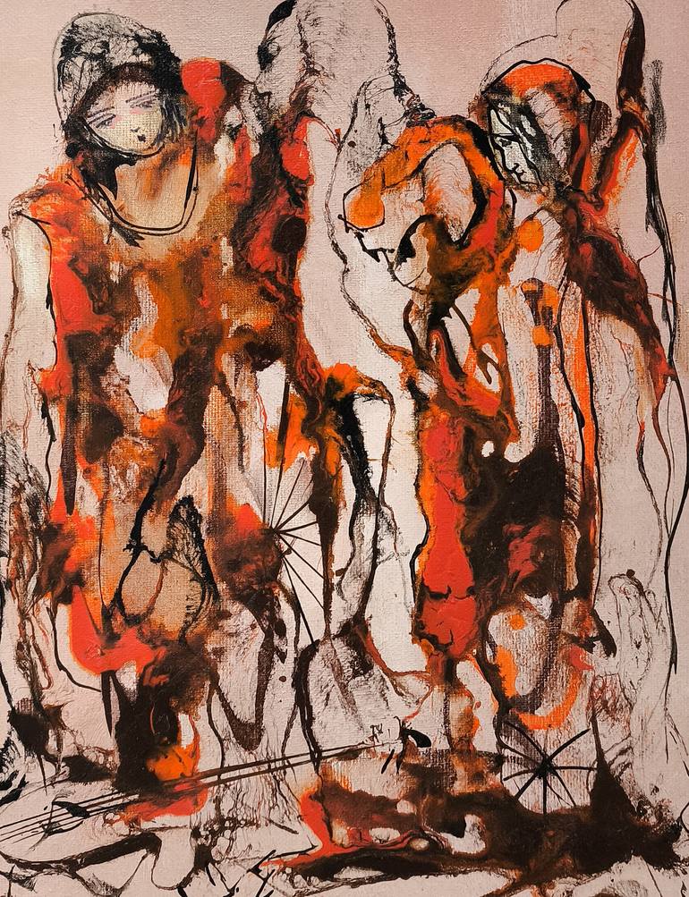 Original Abstract Classical Mythology Painting by Narinart Armgallery