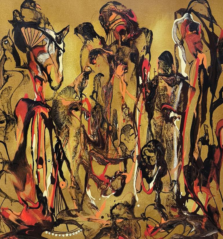 Original Abstract Classical Mythology Painting by Narinart Armgallery