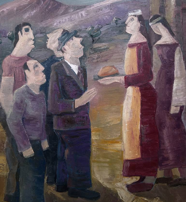 Original Expressionism People Painting by Narinart Armgallery