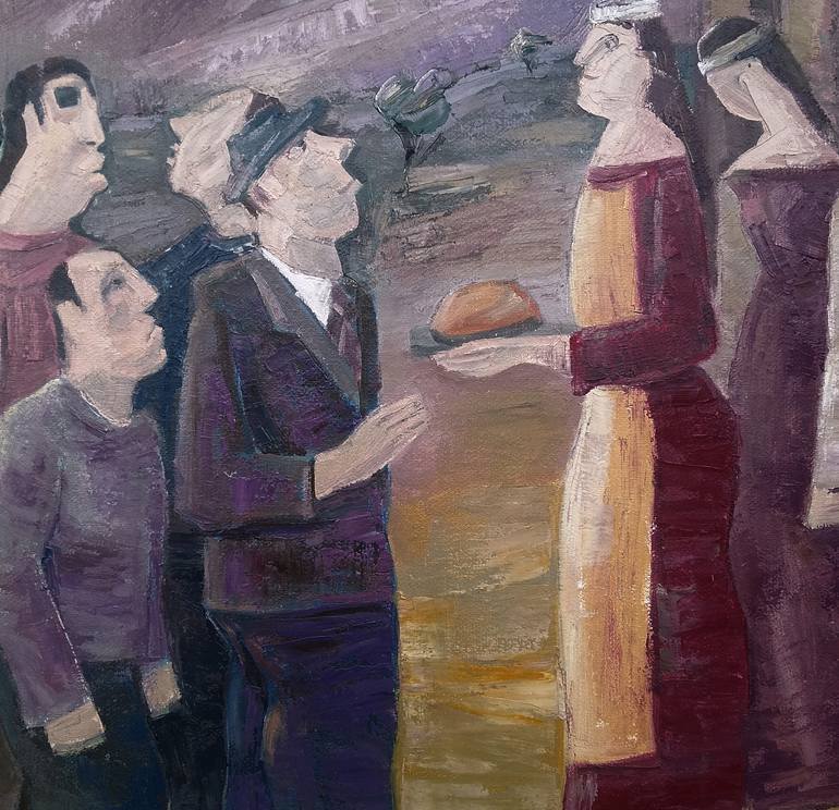 Original Expressionism People Painting by Narinart Armgallery