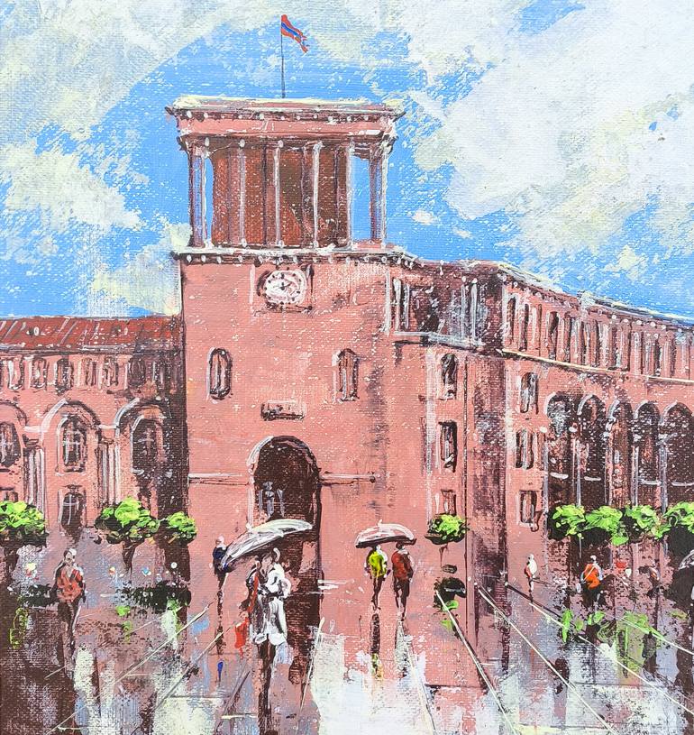 Original Impressionism Architecture Painting by Narinart Armgallery