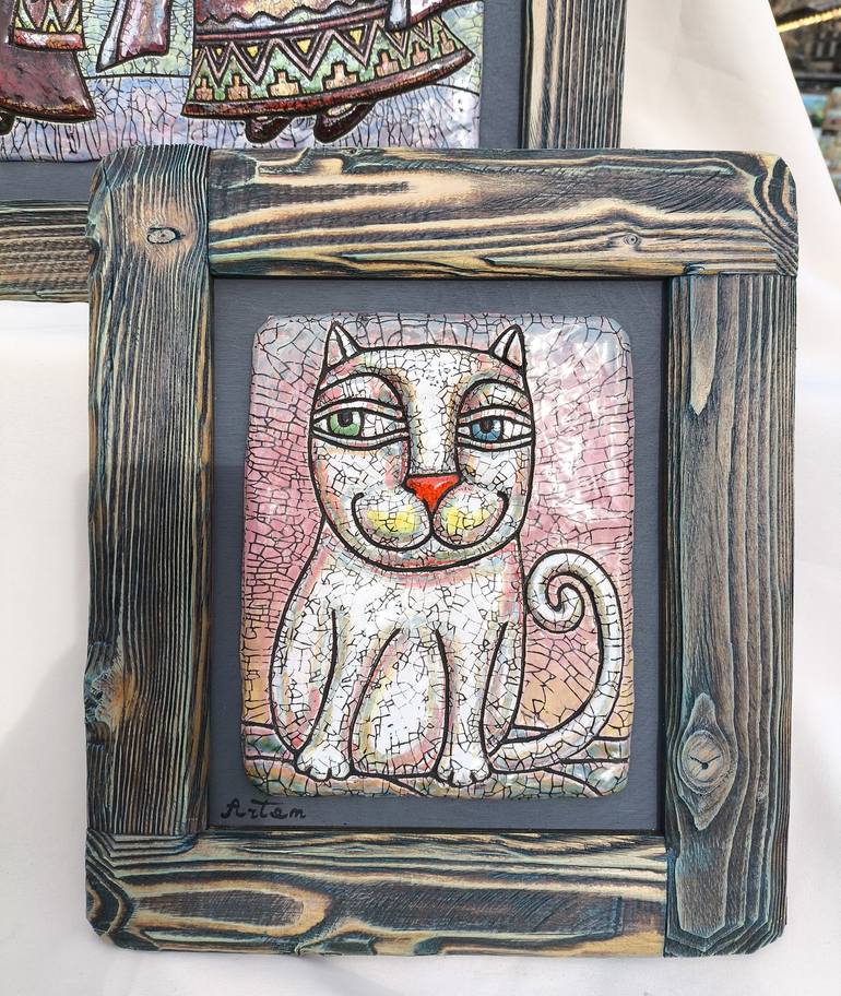 Original Figurative Cats Sculpture by Narinart Armgallery