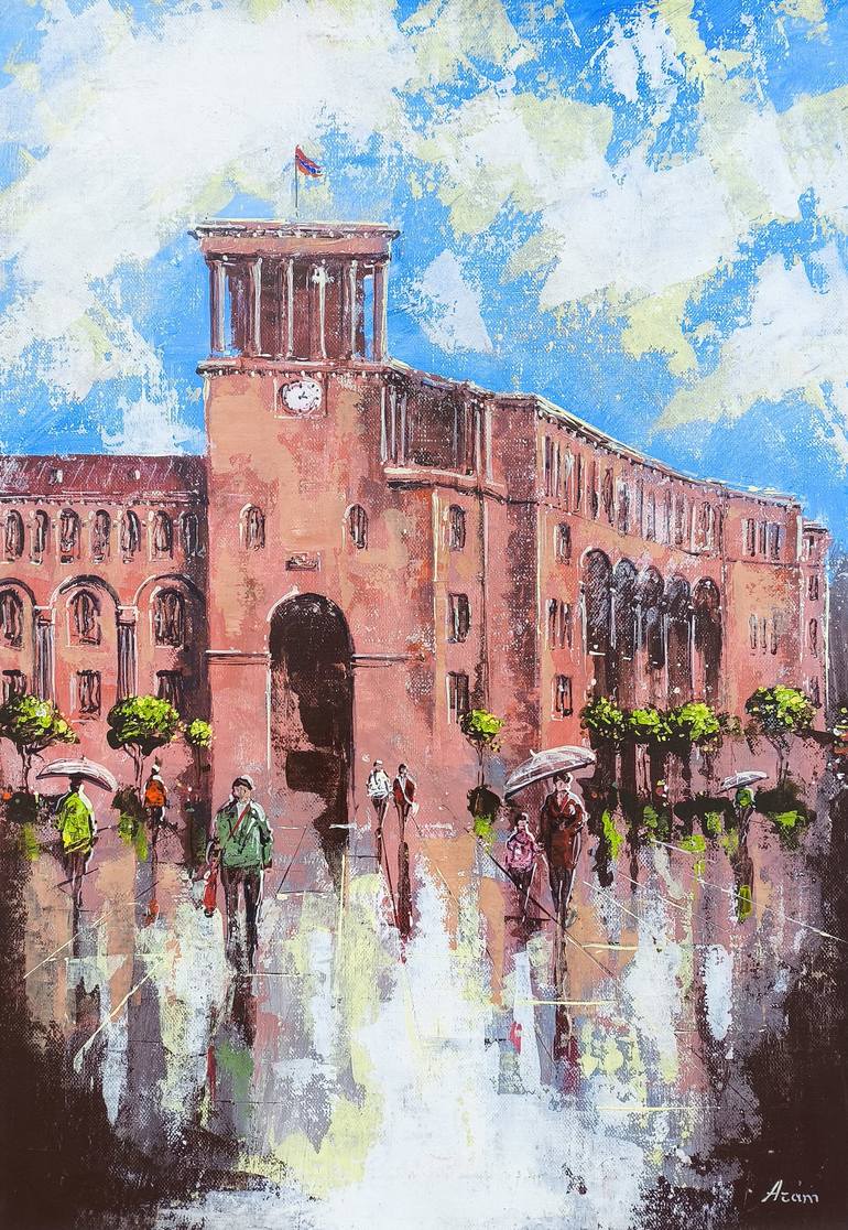 Original Impressionism Architecture Paintings by Narinart Armgallery