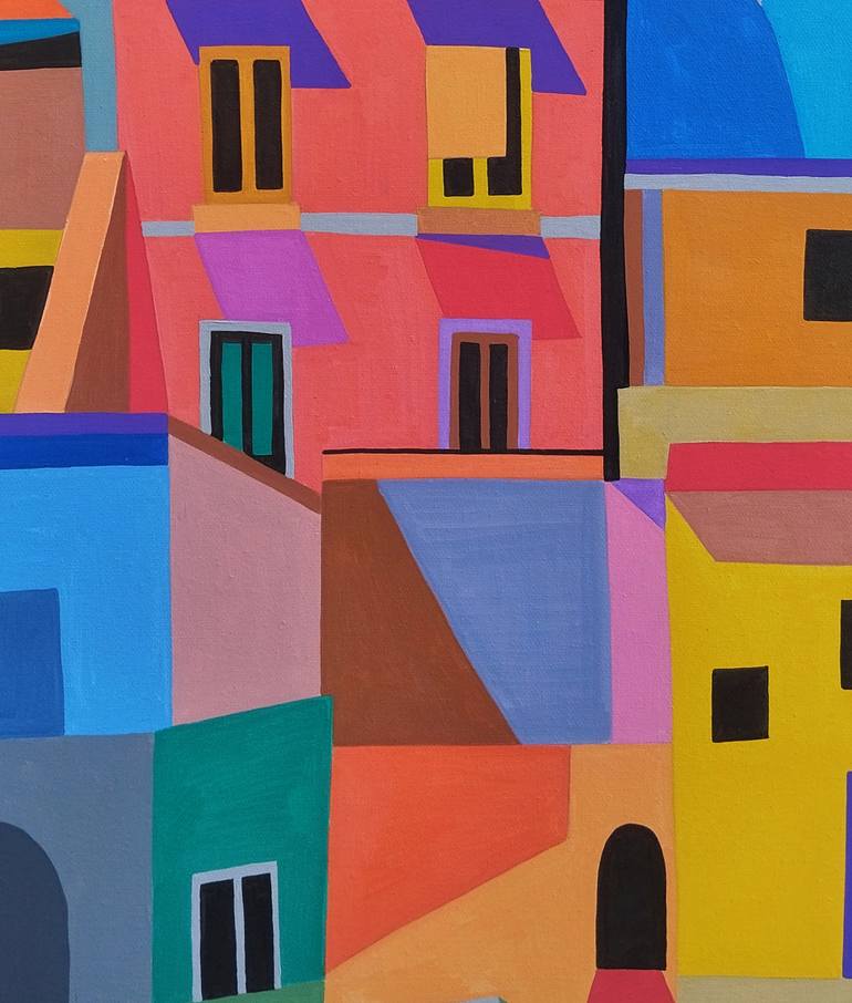 Original Abstract Cities Painting by Narinart Armgallery