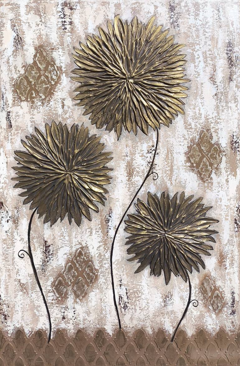 Original Art Deco Floral Paintings by Narinart Armgallery