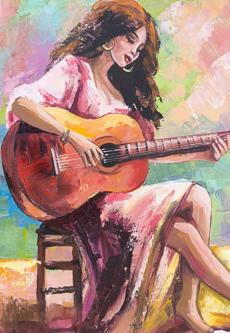 Original Impressionism Music Painting by Narinart Armgallery
