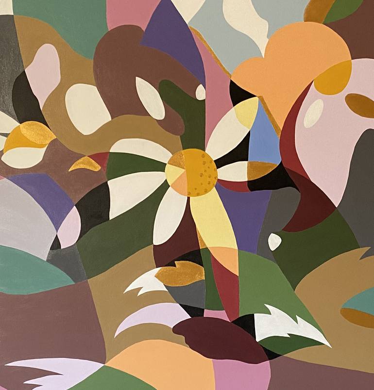 Original Abstract Floral Painting by Narinart Armgallery