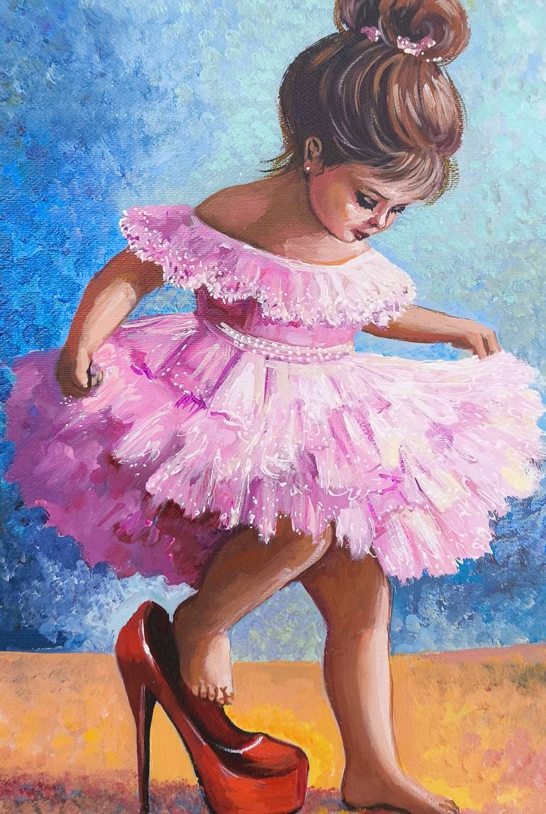 Original Impressionism Children Painting by Narinart Armgallery