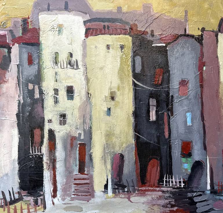 Original Abstract Cities Painting by Narinart Armgallery