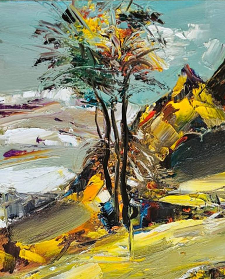 Original Abstract Landscape Painting by Narinart Armgallery