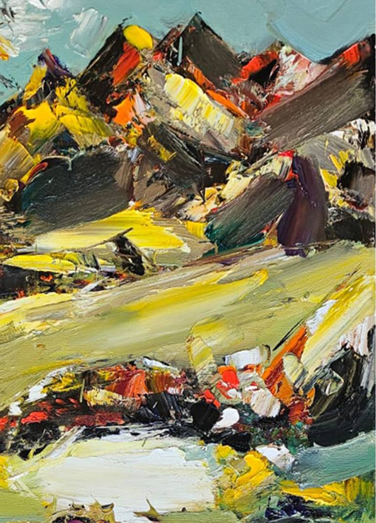 Original Abstract Landscape Painting by Narinart Armgallery