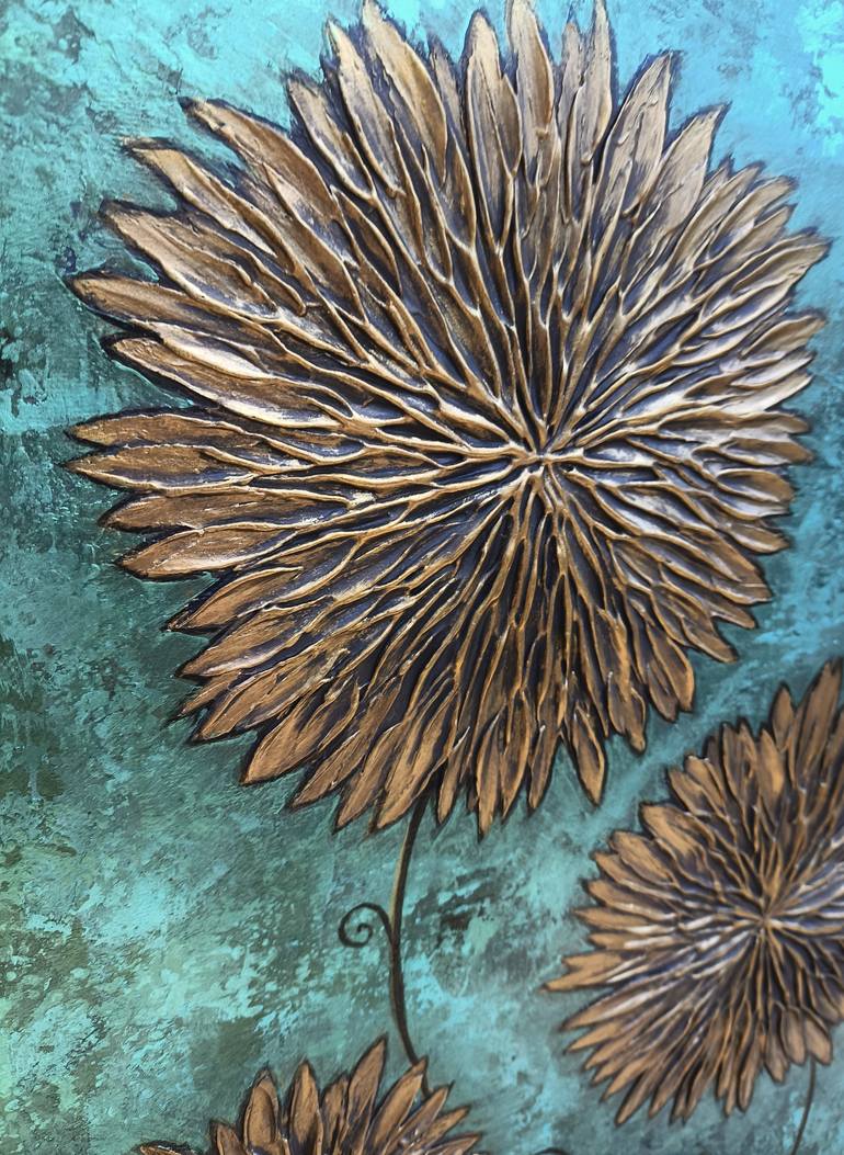 Original Art Deco Floral Painting by Narinart Armgallery