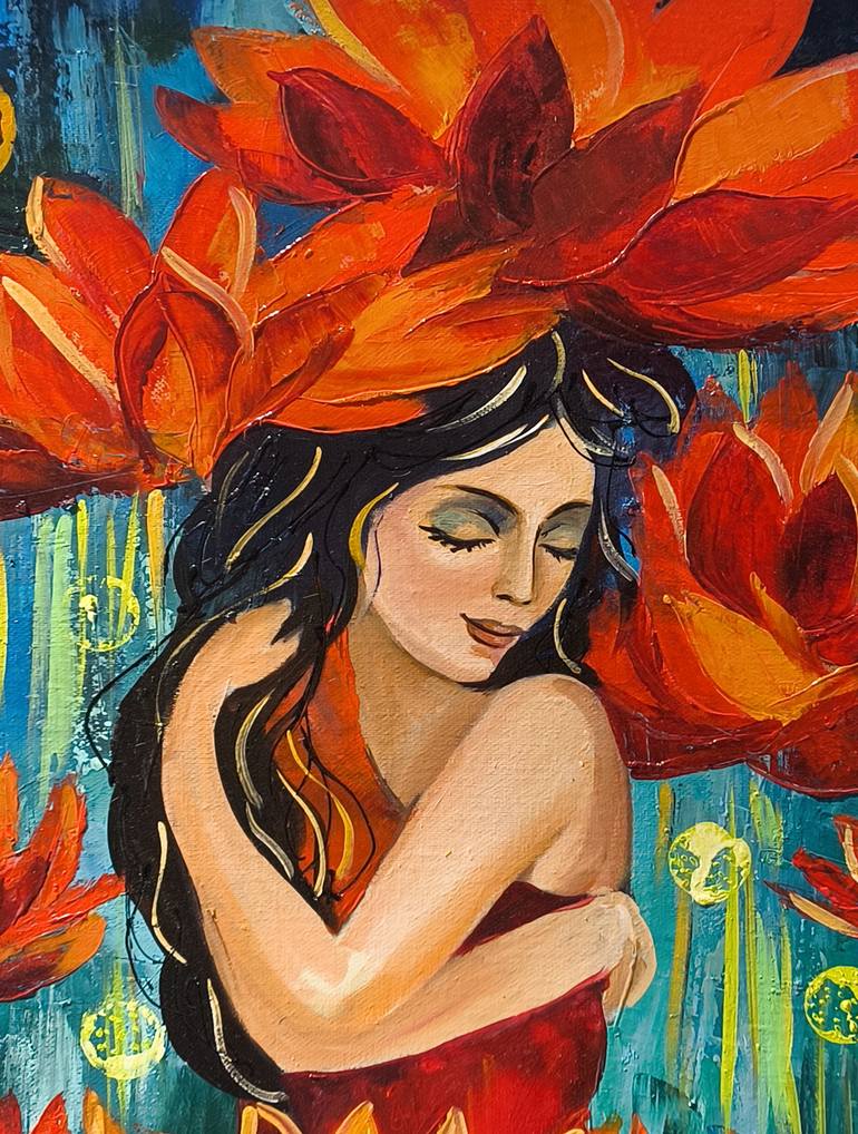 Original Impressionism Floral Painting by Narinart Armgallery