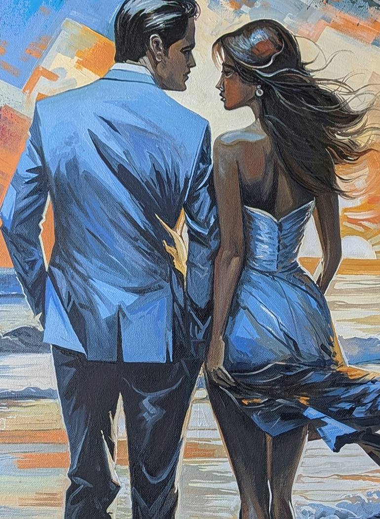 Original Impressionism Beach Painting by Narinart Armgallery