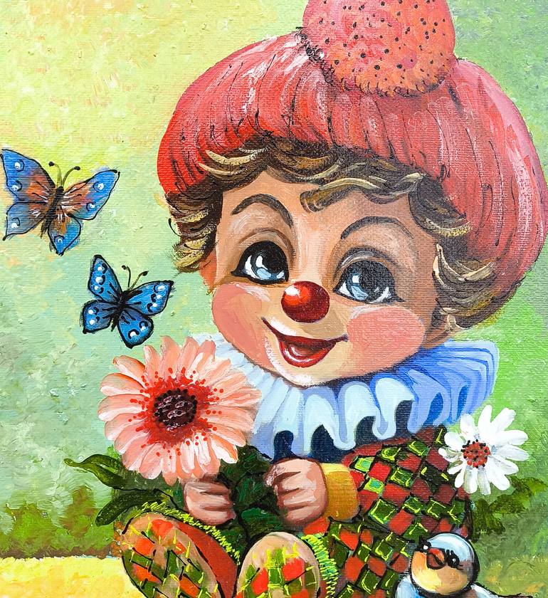 Original Impressionism Children Painting by Narinart Armgallery