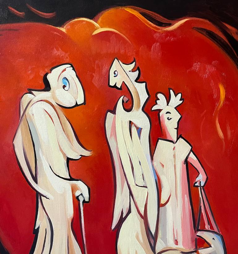 Original Abstract Classical Mythology Painting by Narinart Armgallery