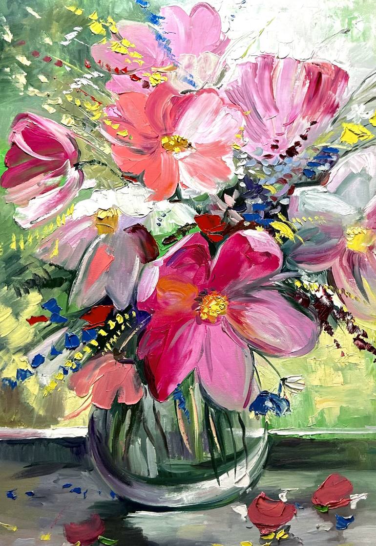 Original Impressionism Floral Painting by Narinart Armgallery