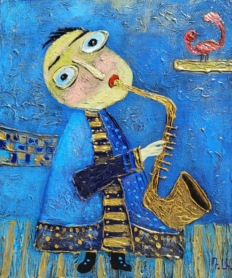 Original Fantasy Painting by Narinart Armgallery | Abstract Art on Canvas | Gegham Hunanyan/A Song for the Little Bird