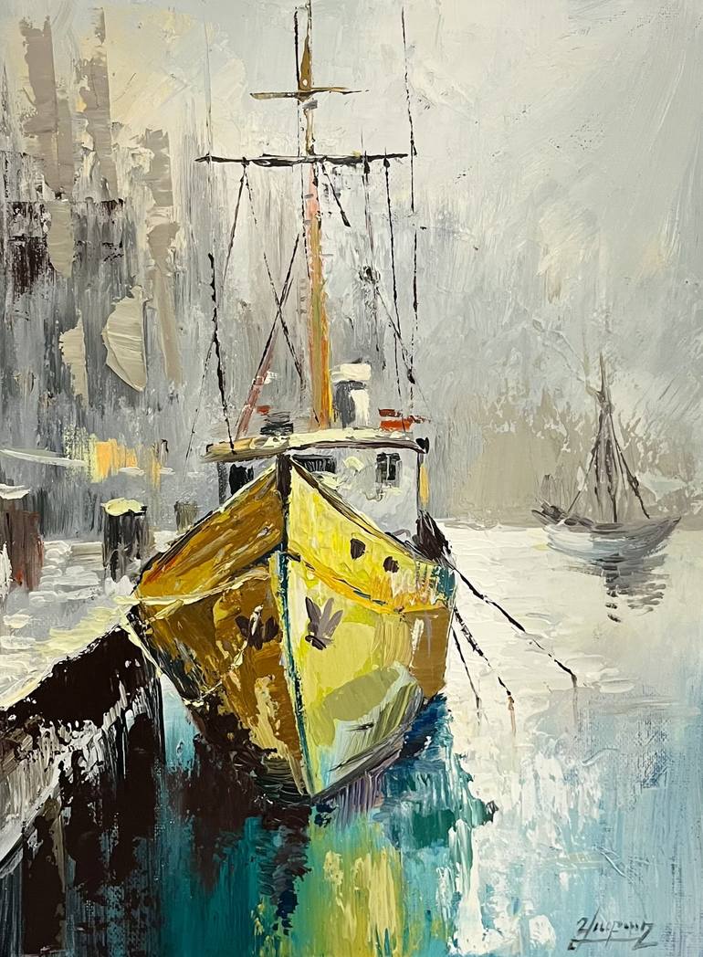 Original Impressionism Boat Paintings by Narinart Armgallery