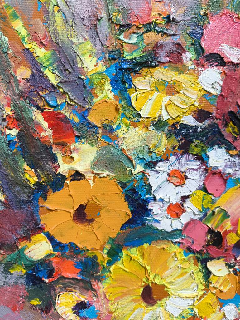 Original Abstract Floral Painting by Narinart Armgallery