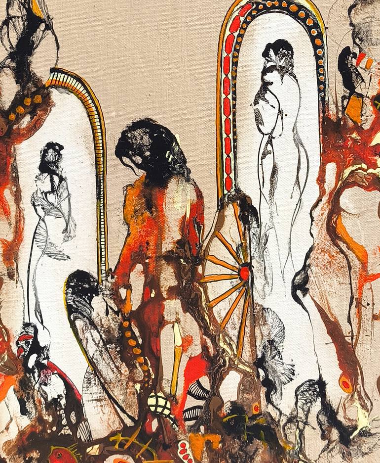 Original Abstract People Painting by Narinart Armgallery