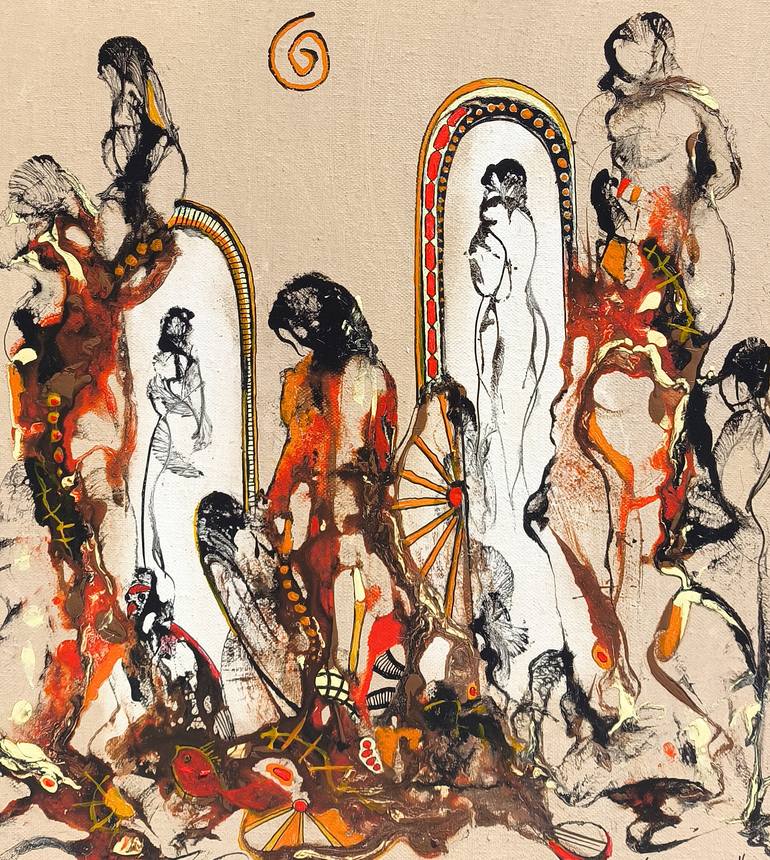 Original Abstract People Painting by Narinart Armgallery