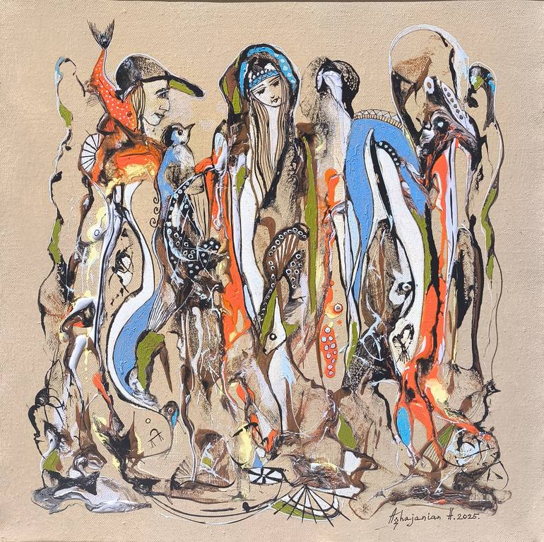 Original Abstract Classical Mythology Paintings by Narinart Armgallery