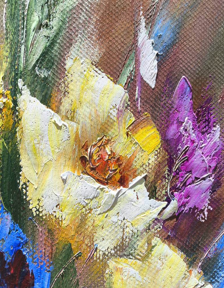 Original Abstract Floral Painting by Narinart Armgallery