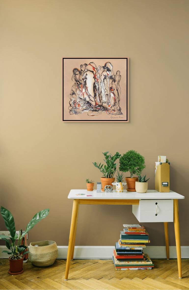 Original Abstract People Painting by Narinart Armgallery