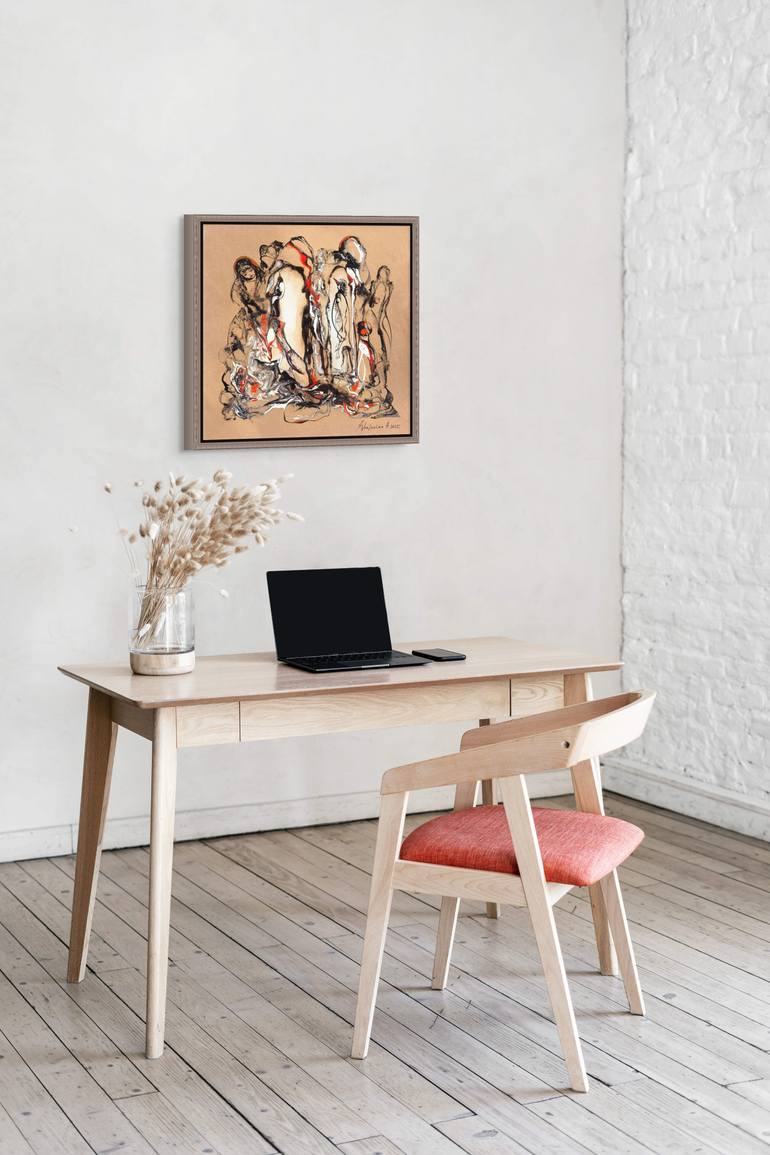 Original Abstract People Painting by Narinart Armgallery
