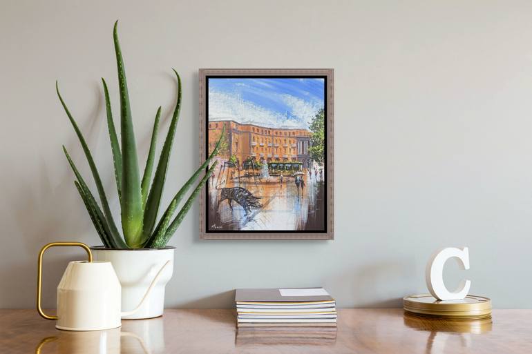 Original Impressionism Architecture Painting by Narinart Armgallery