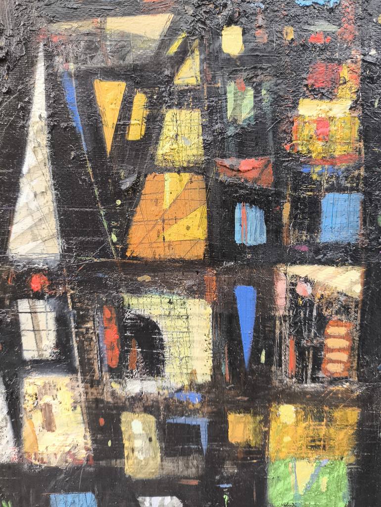 Original Abstract Cities Painting by Narinart Armgallery