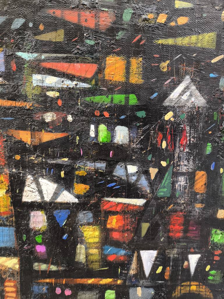 Original Abstract Cities Painting by Narinart Armgallery