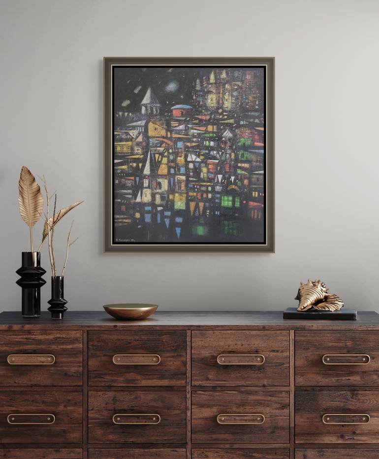 Original Abstract Cities Painting by Narinart Armgallery