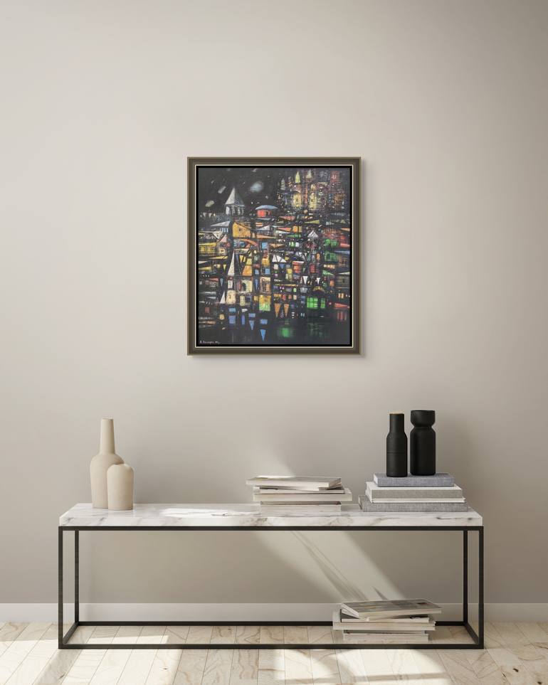 Original Abstract Cities Painting by Narinart Armgallery