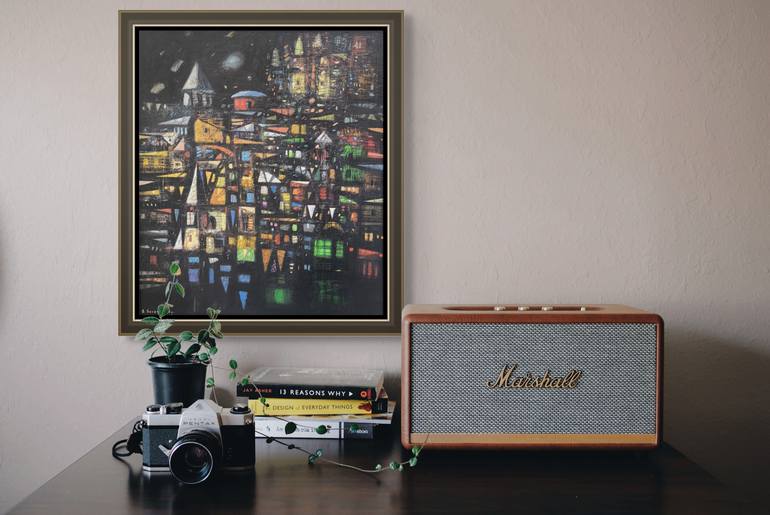 Original Abstract Cities Painting by Narinart Armgallery