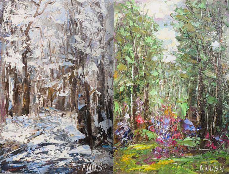 Original Impressionism Landscape Painting by Narinart Armgallery