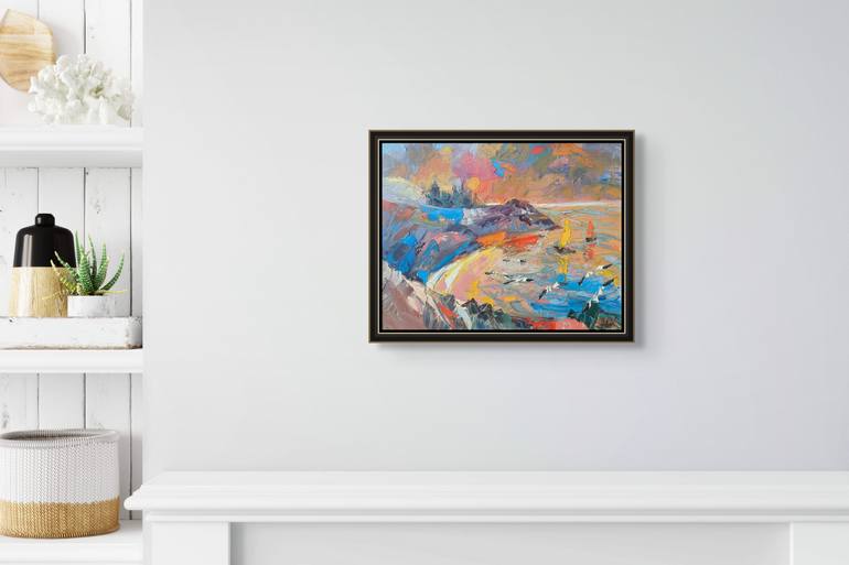 Original Impressionism Seascape Painting by Narinart Armgallery
