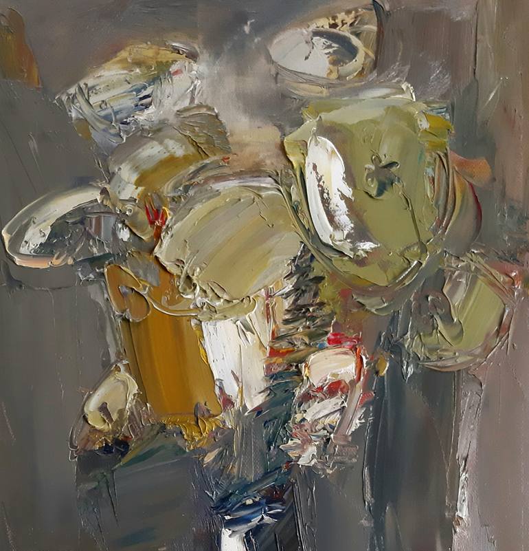 Original Abstract Floral Painting by Narinart Armgallery